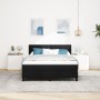 Cama con Base de Resorte con Colchón Negra 160x200 cm Tela de , Camas y somieres - Ref: Foro24-3338701, Precio: 490,85 €, Des...