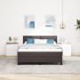 Cama con Somier con Colchón Marrón Oscuro 160x200 cm Tela by , Beds and slatted bases - Ref: Foro24-3338702, Price: 500,77 €,...