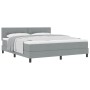 Cama con Box Spring y colchón gris claro 180x200 cm tela by , Beds and slatted bases - Ref: Foro24-3338706, Price: 539,27 €, ...