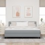 Cama con Box Spring y colchón gris claro 180x200 cm tela by , Beds and slatted bases - Ref: Foro24-3338706, Price: 539,27 €, ...