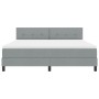 Cama con Box Spring y colchón gris claro 180x200 cm tela by , Beds and slatted bases - Ref: Foro24-3338706, Price: 539,27 €, ...