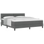 Cama Box Spring con Colchón Gris Oscuro 180x200 cm Tela by , Beds and slatted bases - Ref: Foro24-3338707, Price: 594,61 €, D...