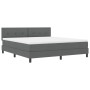 Cama Box Spring con Colchón Gris Oscuro 180x200 cm Tela by , Beds and slatted bases - Ref: Foro24-3338707, Price: 594,61 €, D...