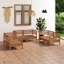 Gartenmöbel 8 Stück honigbraunes massives Kiefernholz von vidaXL, Gartensets - Ref: Foro24-3082585, Preis: 362,44 €, Rabatt: %