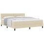 Cama con Base Spring con Colchón Crema 180x200 cm Tela by , Beds and slatted bases - Ref: Foro24-3338711, Price: 549,04 €, Di...