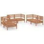Muebles de jardín 8 piezas marrón miel madera maciza de pino de vidaXL, Conjuntos de jardín - Ref: Foro24-3082585, Precio: 35...