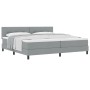 Cama con Base de Resortes con Colchón Gris Claro 200x200 cm Tela | Foro24.es | Tu tienda online para hogar, jardín y más Foro24.es