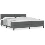 Cama con Box Spring con Colchón Gris Oscuro 200x200 cm Tela | Foro24.es | Tu tienda online para hogar, jardín y más Foro24.es