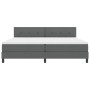 Cama con Box Spring con Colchón Gris Oscuro 200x200 cm Tela | Foro24.es | Tu tienda online para hogar, jardín y más Foro24.es