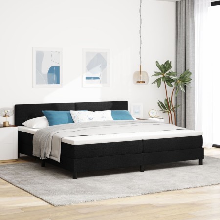 Cama con colchón Box Spring Negra 200x200 cm Tela | Foro24.es | Tu tienda online para hogar, jardín y más Foro24.es