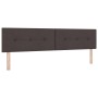 Cama con Base de Resortes y Colchón Marrón Oscuro 200x200 cm de Tela von , Betten und Lattenroste - Ref: Foro24-3338716, Prei...