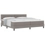 Cama con somier y colchón gris taupe 200x200 cm Tela von , Betten und Lattenroste - Ref: Foro24-3338717, Preis: 624,87 €, Rab...