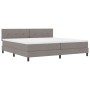 Cama con somier y colchón gris taupe 200x200 cm Tela von , Betten und Lattenroste - Ref: Foro24-3338717, Preis: 624,87 €, Rab...