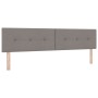 Cama con somier y colchón gris taupe 200x200 cm Tela von , Betten und Lattenroste - Ref: Foro24-3338717, Preis: 624,87 €, Rab...
