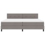 Cama con somier y colchón gris taupe 200x200 cm Tela von , Betten und Lattenroste - Ref: Foro24-3338717, Preis: 624,87 €, Rab...