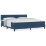 Cama con somier con colchón azul 200x200 cm de tela | Foro24.es | Tu tienda online para hogar, jardín y más Foro24.es