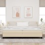 Cama Box Spring con colchón crema 200x200 cm tela | Foro24.es | Tu tienda online para hogar, jardín y más Foro24.es