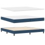 Cama con somier con colchón azul 200x200 cm de tela | Foro24.es | Tu tienda online para hogar, jardín y más Foro24.es