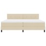 Cama Box Spring con colchón crema 200x200 cm tela | Foro24.es | Tu tienda online para hogar, jardín y más Foro24.es