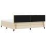 Cama Box Spring con colchón crema 200x200 cm tela | Foro24.es | Tu tienda online para hogar, jardín y más Foro24.es