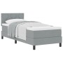 Cama Box Spring con colchón Gris Claro 80x200 cm Tela | Foro24.es | Tu tienda online para hogar, jardín y más Foro24.es