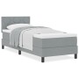Cama Box Spring con colchón Gris Claro 80x200 cm Tela | Foro24.es | Tu tienda online para hogar, jardín y más Foro24.es