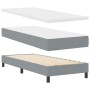 Cama Box Spring con colchón Gris Claro 80x200 cm Tela | Foro24.es | Tu tienda online para hogar, jardín y más Foro24.es