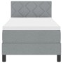 Cama Box Spring con colchón Gris Claro 80x200 cm Tela | Foro24.es | Tu tienda online para hogar, jardín y más Foro24.es