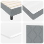 Cama Box Spring con colchón Gris Claro 80x200 cm Tela | Foro24.es | Tu tienda online para hogar, jardín y más Foro24.es