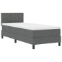Cama Box Spring con Colchón Gris Oscuro 80x200 cm Tela | Foro24.es | Tu tienda online para hogar, jardín y más Foro24.es