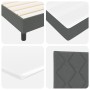 Cama Box Spring con Colchón Gris Oscuro 80x200 cm Tela | Foro24.es | Tu tienda online para hogar, jardín y más Foro24.es