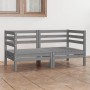 2-Sitzer-Gartensofa aus massivem grauem Kiefernholz von vidaXL, Outdoor-Sofas - Ref: Foro24-3082389, Preis: 123,65 €, Rabatt: %