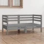 2-Sitzer-Gartensofa aus massivem grauem Kiefernholz von vidaXL, Outdoor-Sofas - Ref: Foro24-3082389, Preis: 122,03 €, Rabatt: %
