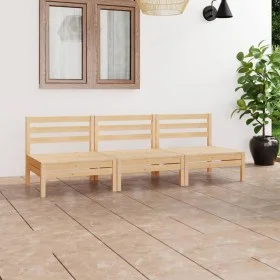 Gartenmöbel-Set 3-teilig aus massivem Kiefernholz von vidaXL, Gartensets - Ref: Foro24-3082442, Preis: 142,20 €, Rabatt: %