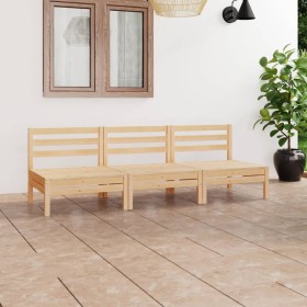 Gartenmöbel-Set 3-teilig aus massivem Kiefernholz von vidaXL, Gartensets - Ref: Foro24-3082442, Preis: 144,60 €, Rabatt: %