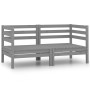 2-Sitzer-Gartensofa aus massivem grauem Kiefernholz von vidaXL, Outdoor-Sofas - Ref: Foro24-3082389, Preis: 123,65 €, Rabatt: %