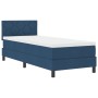 Cama Box Spring con colchón Azul 80x200 cm Tela by , Beds and slatted bases - Ref: Foro24-3338726, Price: 295,47 €, Discount: %