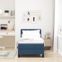 Cama Box Spring con colchón Azul 80x200 cm Tela by , Beds and slatted bases - Ref: Foro24-3338726, Price: 295,47 €, Discount: %