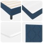 Cama Box Spring con colchón Azul 80x200 cm Tela by , Beds and slatted bases - Ref: Foro24-3338726, Price: 295,47 €, Discount: %