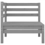 2-Sitzer-Gartensofa aus massivem grauem Kiefernholz von vidaXL, Outdoor-Sofas - Ref: Foro24-3082389, Preis: 122,03 €, Rabatt: %