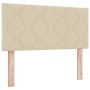 Cama con Somier y Colchón Crema 90x190 cm Tela von , Betten und Lattenroste - Ref: Foro24-3338732, Preis: 318,98 €, Rabatt: -5%%
