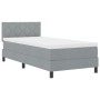 Cama con Base de Muelles con Colchón Gris Claro 90x200 cm Tela | Foro24.es | Tu tienda online para hogar, jardín y más Foro24.es