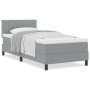 Cama con Base de Muelles con Colchón Gris Claro 90x200 cm Tela | Foro24.es | Tu tienda online para hogar, jardín y más Foro24.es