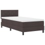 Cama con Base y Colchón Marrón Oscuro 90x200 cm Tela by , Beds and slatted bases - Ref: Foro24-3338737, Price: 290,61 €, Disc...