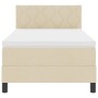 Cama con Base de Resortes con Colchón Crema 90x200 cm Tela | Foro24.es | Tu tienda online para hogar, jardín y más Foro24.es
