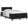 Cama Box Spring con colchón negro 120x190 cm tela by , Beds and slatted bases - Ref: Foro24-3338750, Price: 376,50 €, Discoun...