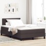 Cama Box Spring con Colchón Marrón Oscuro 120x190 cm Tela by , Beds and slatted bases - Ref: Foro24-3338751, Price: 382,71 €,...