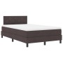 Cama Box Spring con Colchón Marrón Oscuro 120x190 cm Tela by , Beds and slatted bases - Ref: Foro24-3338751, Price: 382,71 €,...