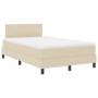 Cama Box Spring con colchón Crema 120x190 cm Tela by , Beds and slatted bases - Ref: Foro24-3338753, Price: 376,49 €, Discoun...