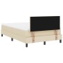 Cama Box Spring con colchón Crema 120x190 cm Tela by , Beds and slatted bases - Ref: Foro24-3338753, Price: 376,49 €, Discoun...